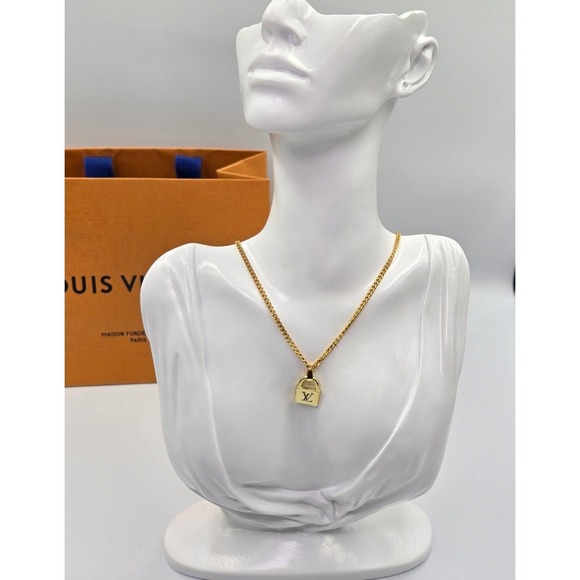Louis Vuitton Jewelry - Louis Vuitton charm on 18k gold plated chain